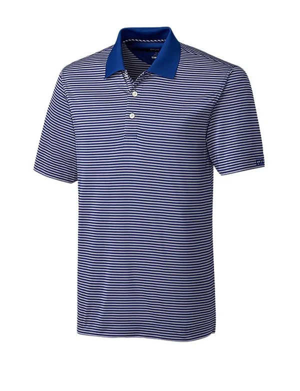 Men's Cutter & Buck Trevor Stripe DryTec Polo, Size Small - Blue