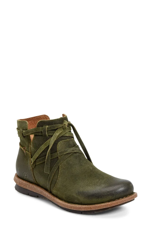 Born Tarkiln Women's Boots Green Distressed : 9 M (B)