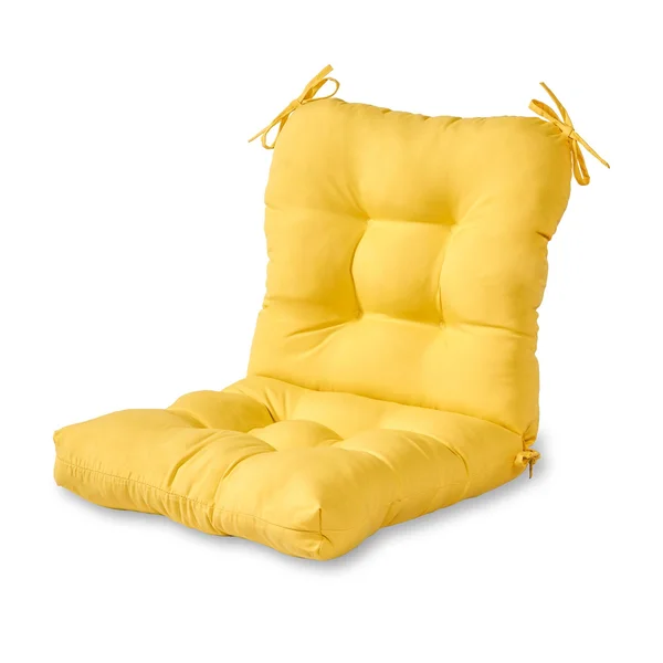 Greendale Home Fashions Outdoor Seat/Back Chair CUSHION, Sunbeam, 42 x 21 x 4 inches