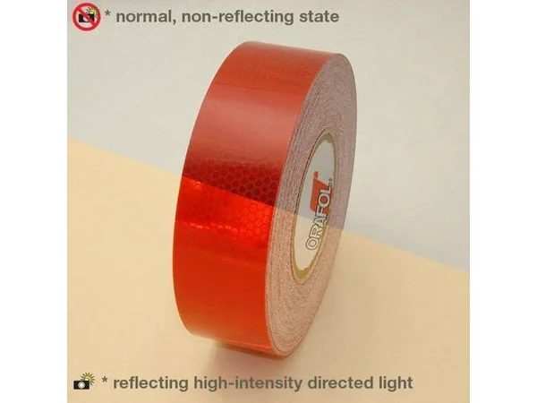 Oralite (Reflexite) 5900 Hip Prismatic-Grade Reflective Tape: 2 in. x 50 yds. (Red)