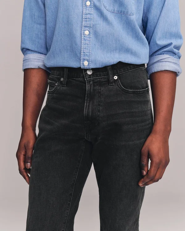 Men's Skinny Jeans in Washed Black - Size 38 x 34, Abercrombie & Fitch