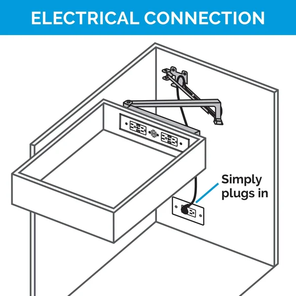 Docking Drawer 1514-130 Blade In-Drawer Outlet (2) 15 Amp AC Outlets - Stainless Steel