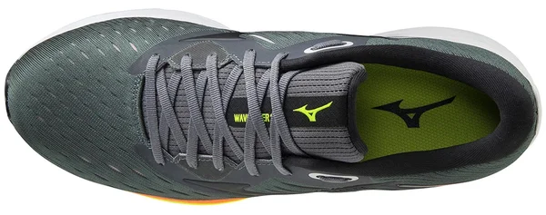 Mizuno Men's Wave Rider 24 Safety Yellow-Nimbus Cloud, 13