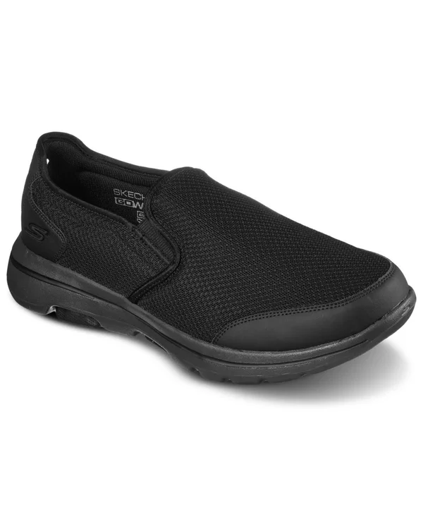 Skechers Men's GOwalk 5 Delco Slip on Sneaker - Black/Charcoal