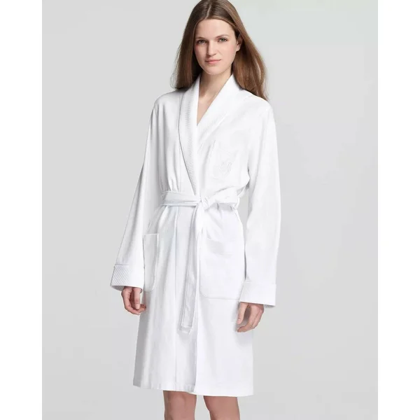 Lauren Ralph Lauren Quilted Shawl Collar Short Robe - White