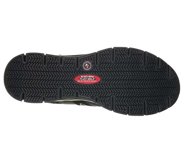Men's Skechers Work Relaxed Fit Synergy Ekron Alloy Toe Lace Up - Size: 11, Black