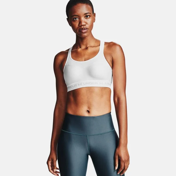 Under Armour Women's Armour High Crossback Sports Bra - White, 32c