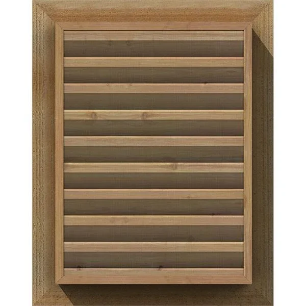 Ekena Millwork GVWVE32X1601RFUWR 32x22W x 16x22H Vertical Gable Vent (37x22W x 21x22H Frame Size): Unfinished - Functional, Rough