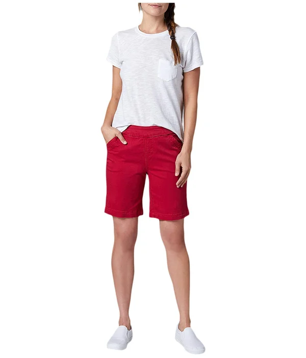 Jag-Jeans 8x22 Gracie Pull-On Shorts in Twill London Fog, 12 (31x22 Waist)