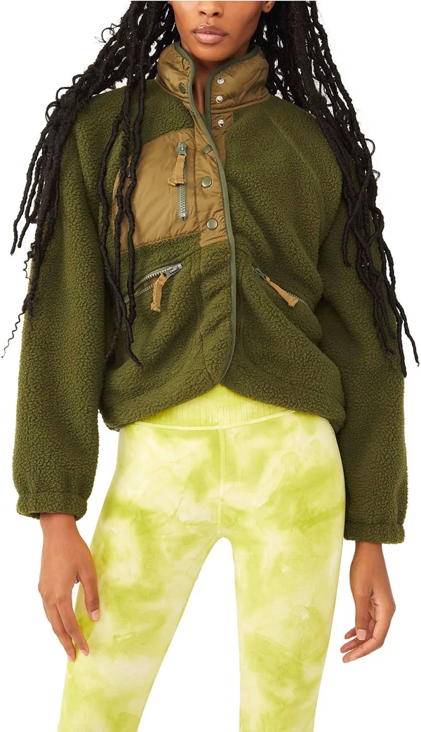 Hit The Slopes Fleece Jacket at Free People in Brown - Size: S