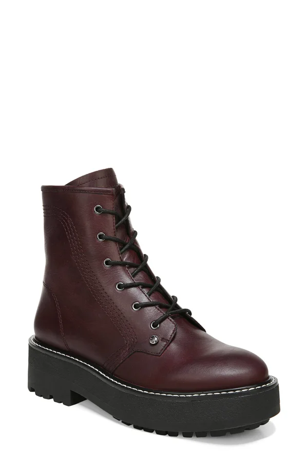 Women's Franco Sarto Jensine Combat Boot - Purple - Size 5