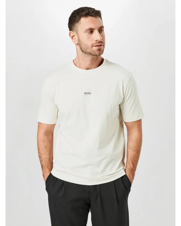 Boss Tchup Logo T Shirt Beige