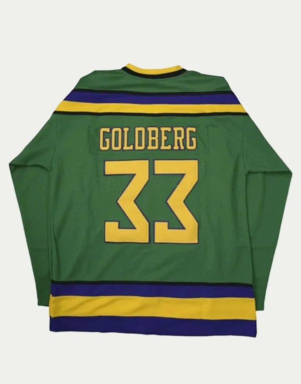 Greg Goldberg #33 Mighty Ducks Hockey Jersey - Hockey S - Green