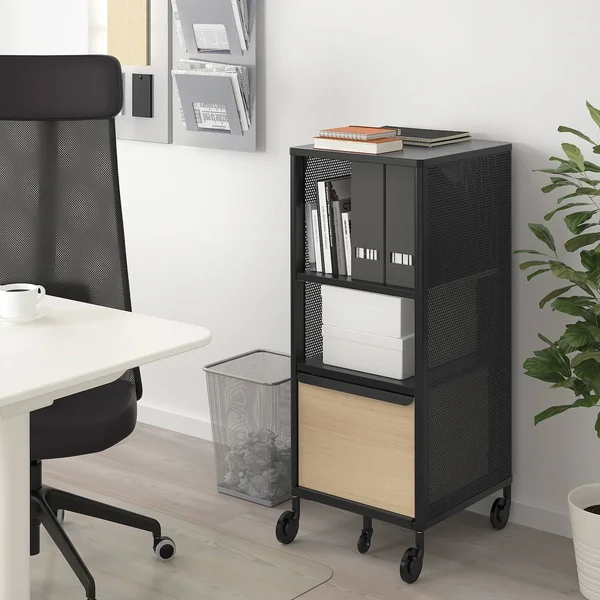 IKEA - BEKANT Storage Unit on Casters, Mesh Black, 16 1/8x39 3/4