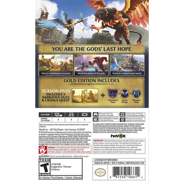 Nintendo Immortals Fenyx Rising Gold Edition - NSW