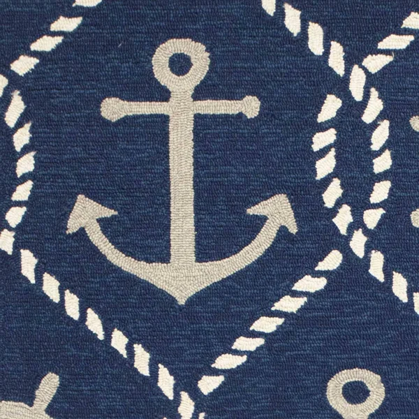 3&3x22 x 5&3x22 UV-Treated Polypropylene Navy Area Rug