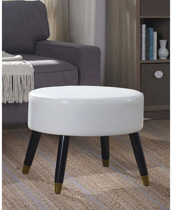 Convenience Concepts Designs4Comfort Mid Century Ottoman Stool - Black