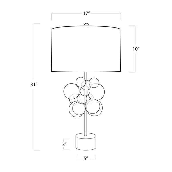 Regina Andrew Bubbles Table Lamp (Clear)