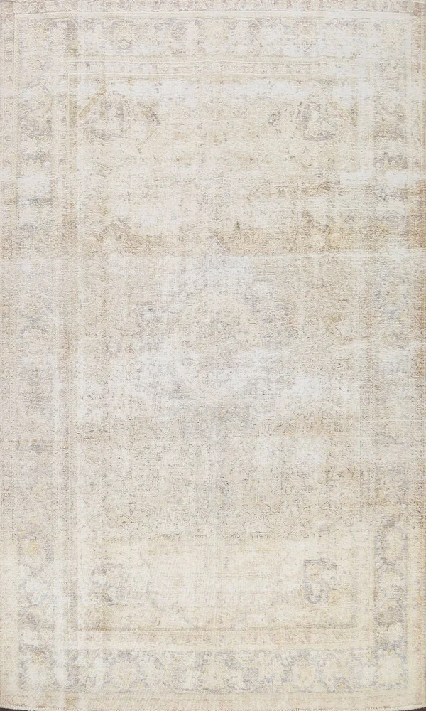 Muted Distressed Tabriz Persian Area Rug 8x11