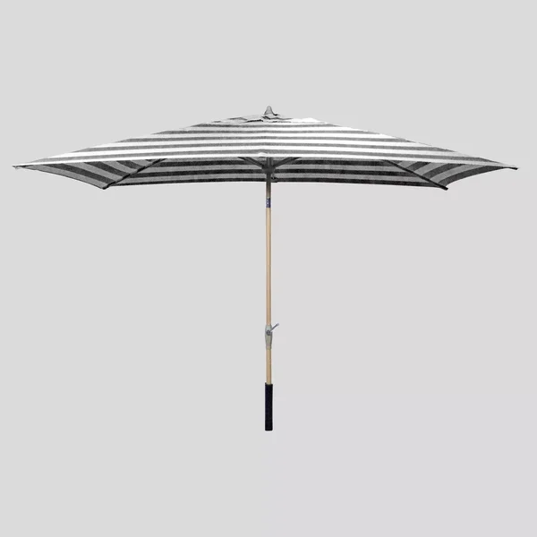 Threshold Rectangular Cabana Stripe Patio Umbrella, Navy