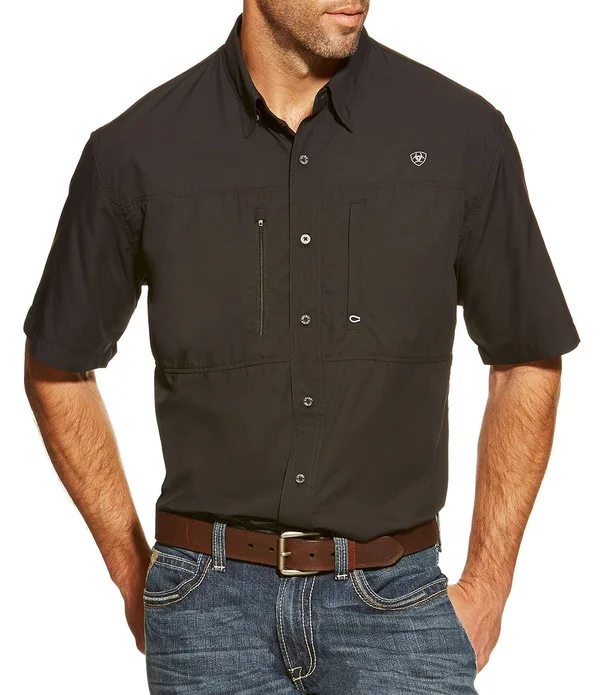 Ariat Men's VentTEK Performance Short Sleeve Shirt - Black