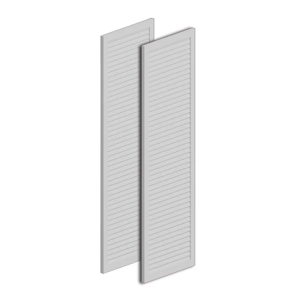 24x22W x 72x22H x 1x22P Louvered SHUTTER - Urethane (Per Pair)