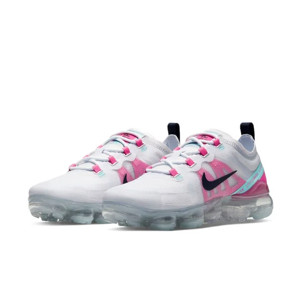 Nike Women's Air VaporMax 2019 Running Shoes, Pink/Grey - Size 5.5