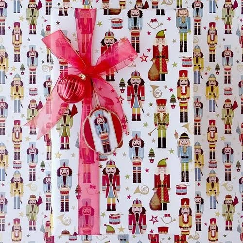Jam Paper Industrial Size Bulk Wrapping Paper Rolls - Traditional Nutcracker - 1/4 Ream (416 Sq ft) - Sold Individually - Size: 2