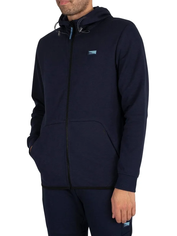 Jack & Jones Mens&s Air Zip Hoodie, Navy Blazer, AIR-ZIPHOOD, Size: L