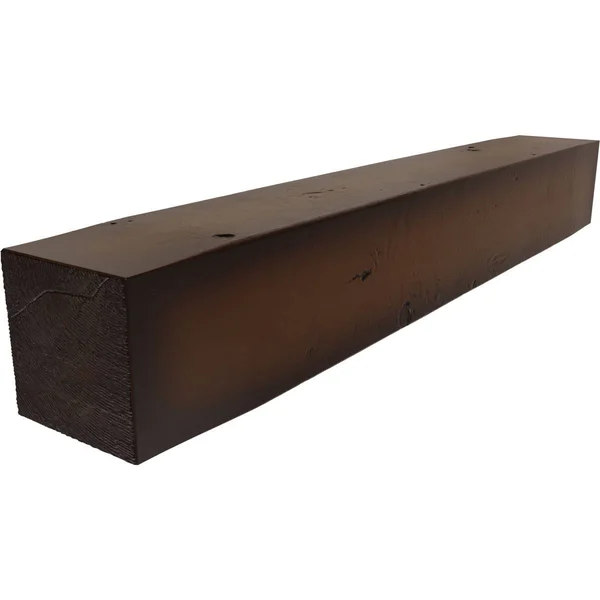 Ekena Millwork MANUKP08X08X60ZM 8x22H x 8x22D x 60x22W Knotty Pine Faux Wood Fireplace Mantel - Premium Mahogany