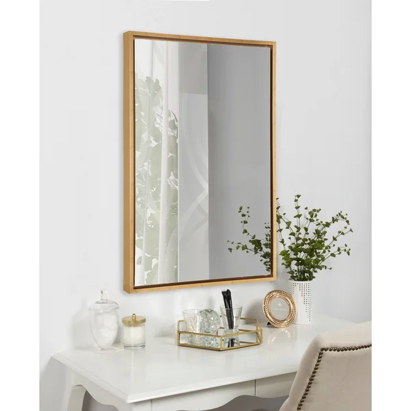 Kate and Laurel Evans Framed Floating Wall Mirror (24x36 - White)