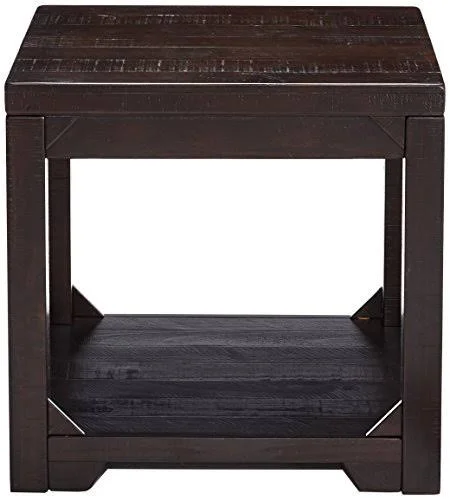 Signature Design by Ashley T745-3 Rectangular End Table, Rustic Brown