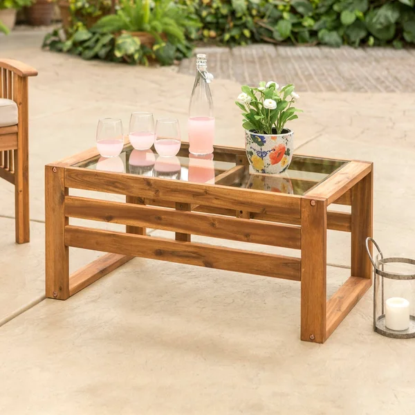 Middlebrook Designs Hudson Acacia Outdoor Coffee Table - 36 x 20 x 16h