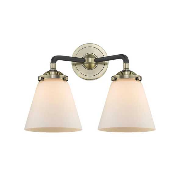 Innovations Lighting-Small Cone 2 Light Bath Vanity Light-284-2W-BAB-G61