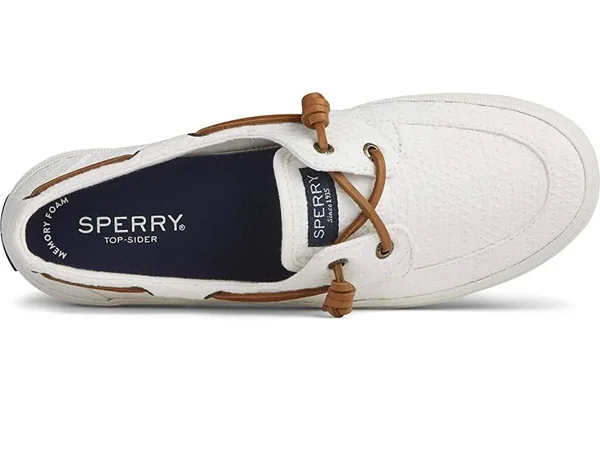 Sperry Top-Sider Crest Boat Smocked Hemp 11 Women's White