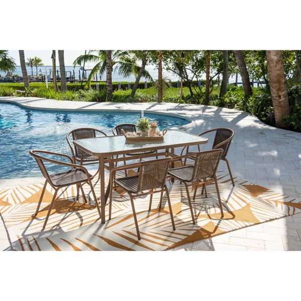 Panama Jack Cafe 7 PC Woven Dining Set