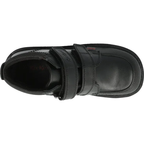 Kickers Child Kick Scuff Hi Black Leather Boots