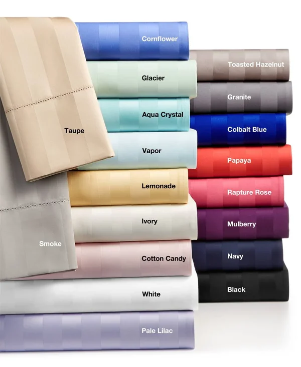 Charter Club Damask 1.5x22 Stripe California King 4-pc Sheet Set, 550 Thread Count 100% Supima Cotton, Created for Macy&s - Lemo