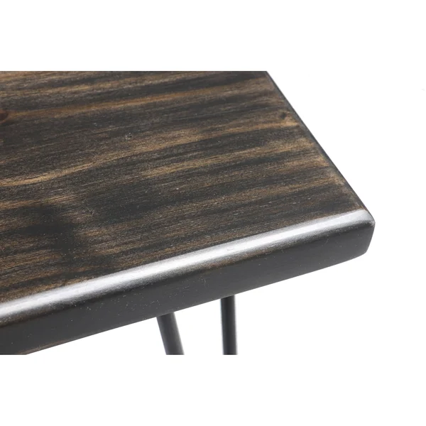 Carson Carrington Julo Wood Bench - Dark Brown - 34 x 17.5 x 16
