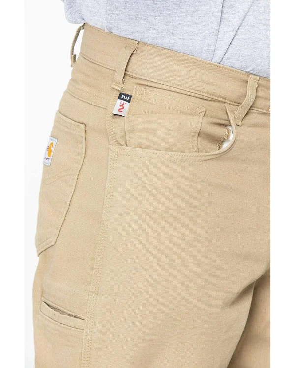 Carhartt Men's Flame Resistant Canvas Jean - Golden Khaki