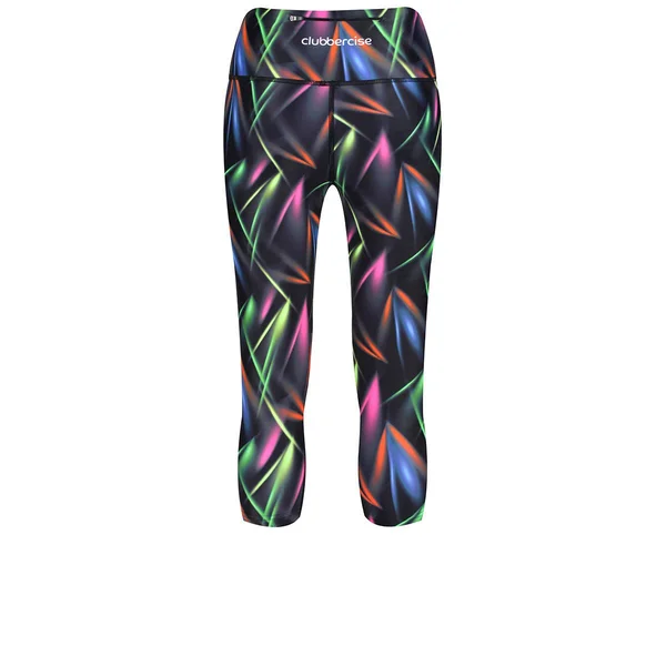 Clubbercise Laser Light Capri, Tikiboo L, Multi, Cropped Leggings