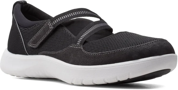 Clarks Adella Lily Women's Shoes Black Textile : 7.5 B