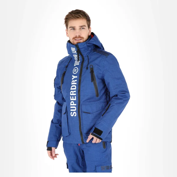 Superdry Snow Ultimate Mountain Rescue Jacket Blue - M