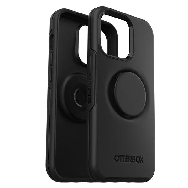 OtterBox Apple iPhone 13 Pro Otter + Pop Symmetry Series Antimicrobial Case - Black (77-83543)