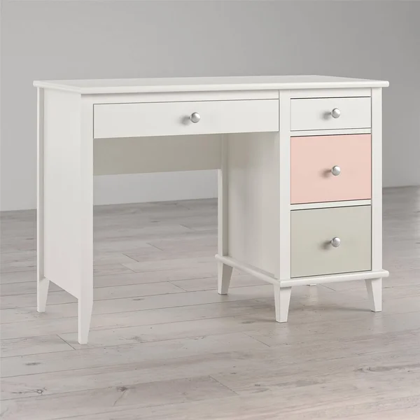 Little Seeds Monarch Hill Poppy Kids& White Desk - Peach/Taupe
