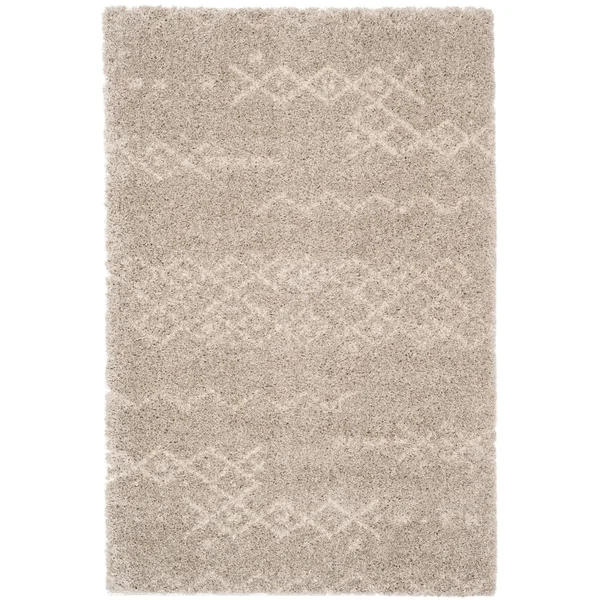 Safavieh Arizona Shag ASG745D 6&7x22 x 6&7x22 Round Grey, Ivory Area Rug