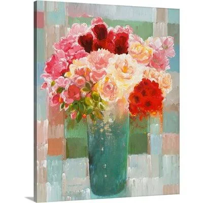 Springtime Assortment by Hooshang Khorasani - Painting Print on Canvas Winston Porter Format: Wrapped Canvas, Size: 20x22 H x 16
