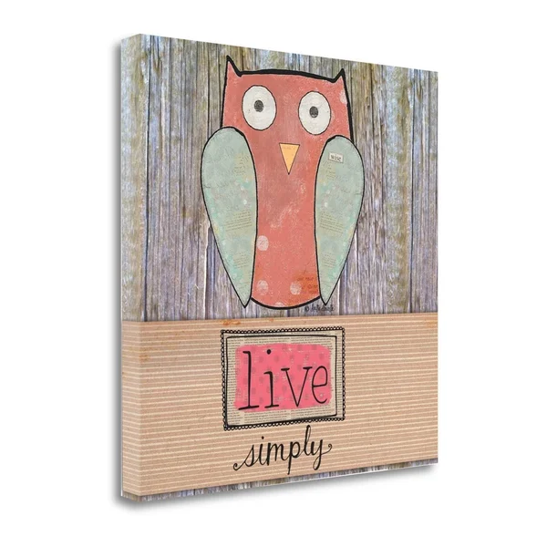 24x22 x 24x22 Simple Owl Square by Katie Doucette Fine Art Giclee Print