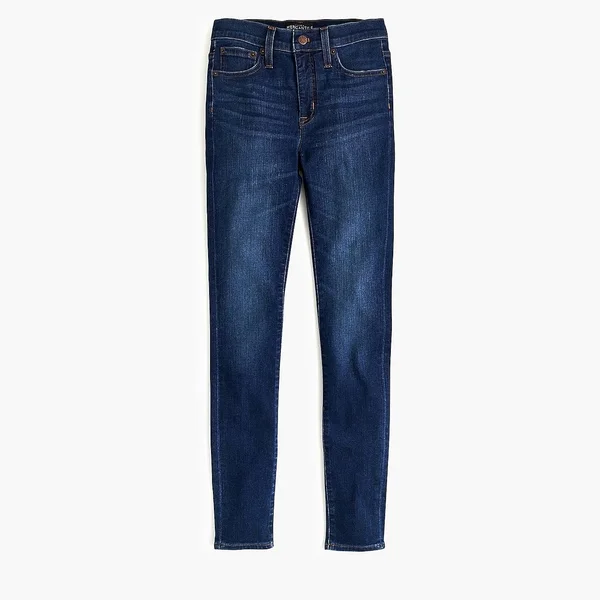 J.Crew Factory Womens 9x22 High-Rise Skinny Jean in Signature Stretch (Perfect Blue Wash, Size 29)