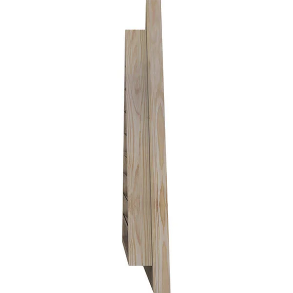 Ekena Millwork GVWTR52X2100SFPPI 52x22W x 21 5/8x22H Triangle Gable Vent (65 3/4x22W x 27 3/8x22H Frame Size) 10/12 Pitch: Prime